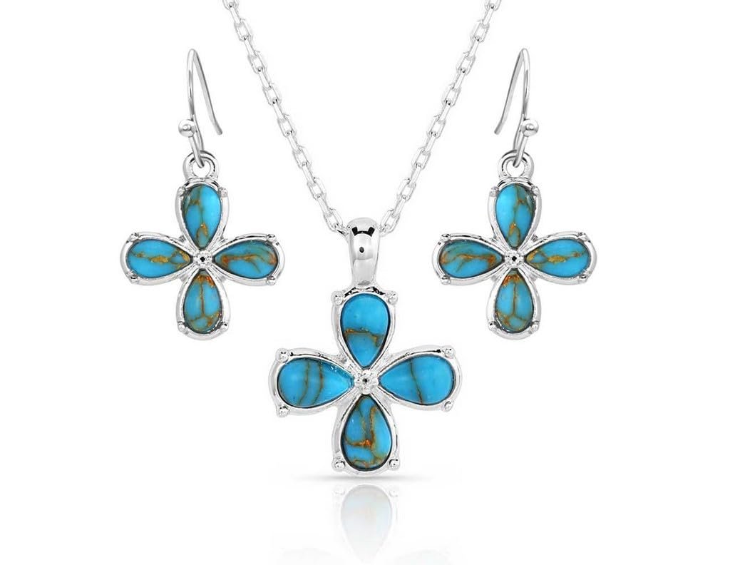 Montana Silversmiths Women's Wildflower Turquoise Jewelry Set