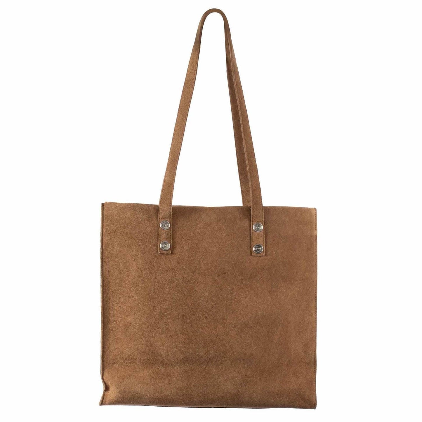 Scully Soft Structure Suede Leather Tote - Brown