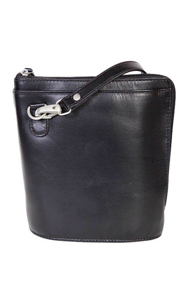Scully Italia Mara Leather Crossbody Handbag - Black