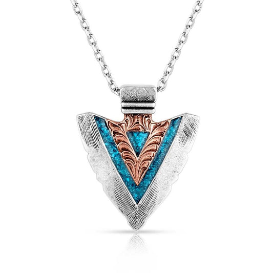 Montana Silversmiths Inner Light Turquoise Arrowhead Necklace