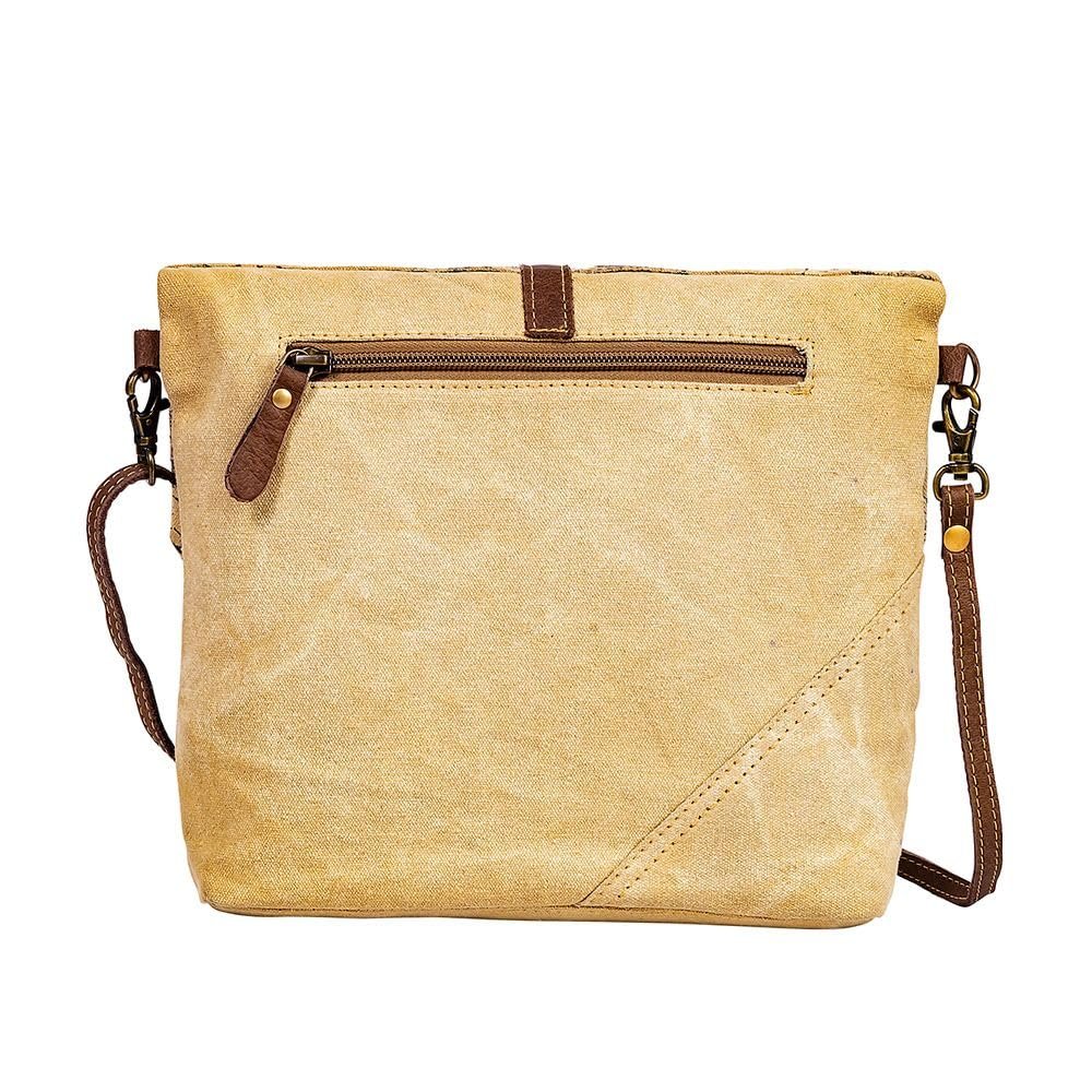 Myra Bag Crossbody Bag Women's Western Upcycled Canvas Leather Shoulder Handbag