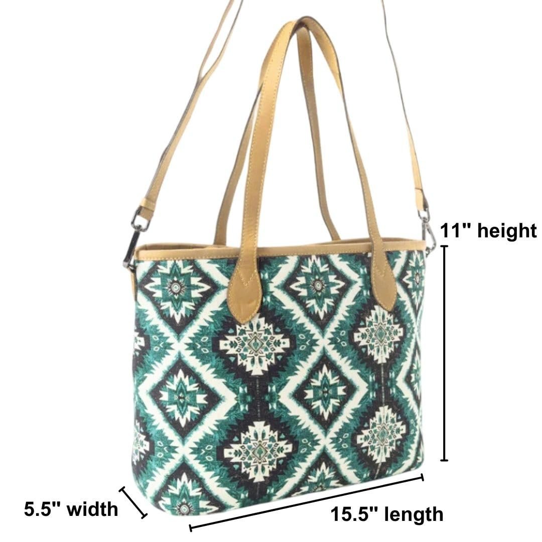 Myra Bag Western Women's Tote Bag Boho Diamond Aztec Crossbody Handbag New