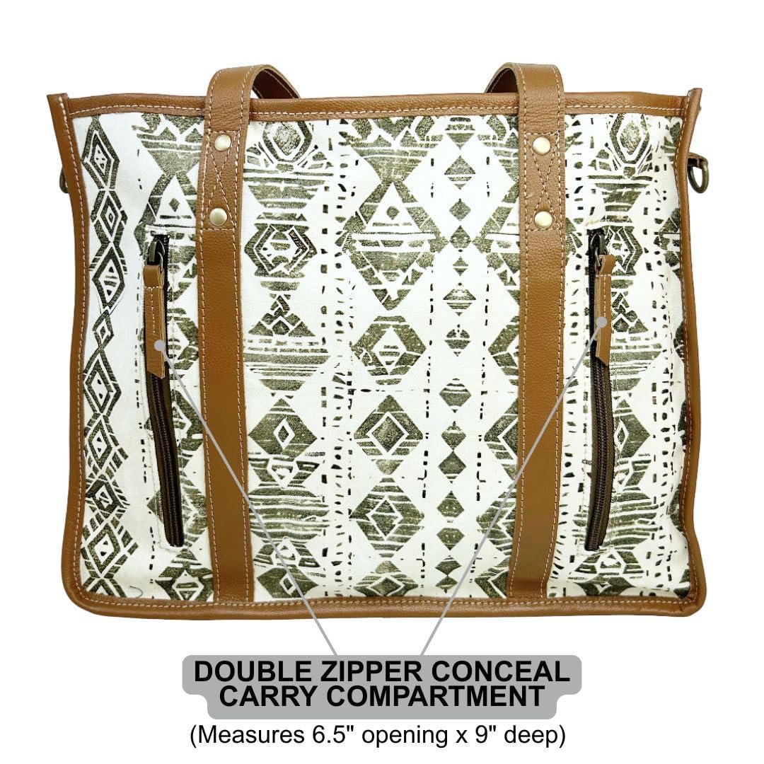 Myra Bag Women's Boho Conceal Carry Purse Aztec Tote Bag Crossbody New