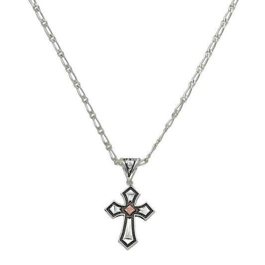 Montana Silversmiths Western Lifestyle Women's Cross Necklace (Antique Copper Diamond Cross)