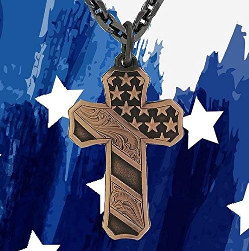 Montana Silversmiths Faded Glory Cross Necklace - NC3771BLB
