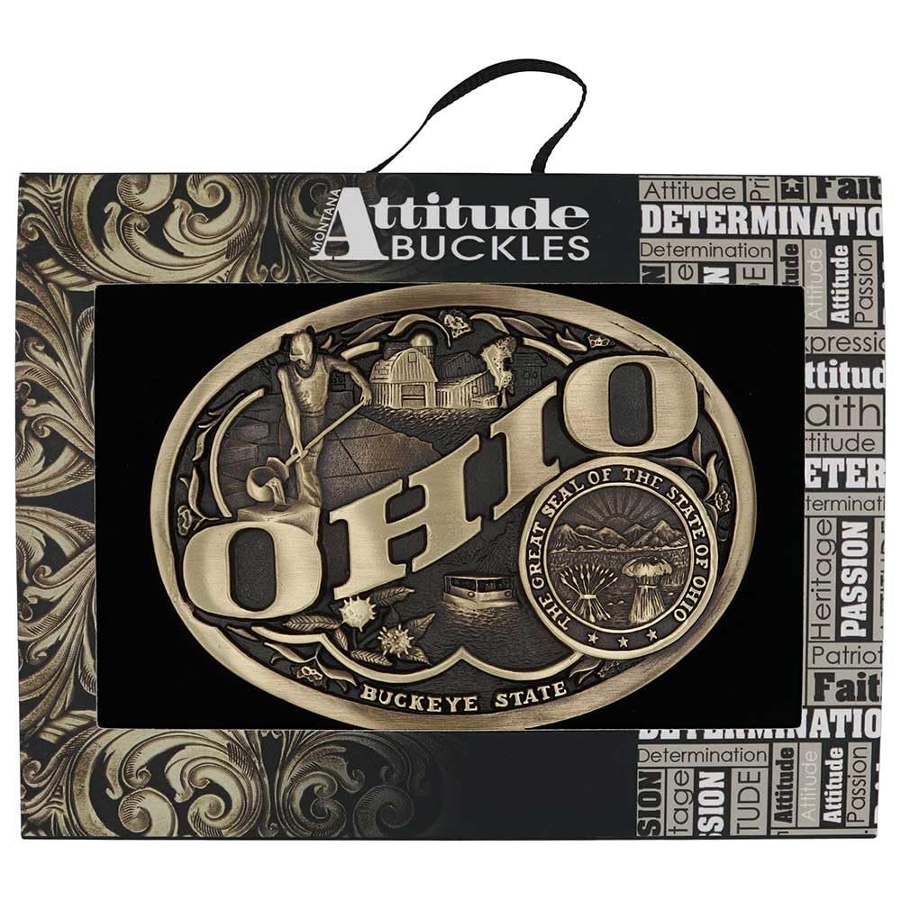 Montana Silversmiths Ohio Heritage Attitude Belt Buckle