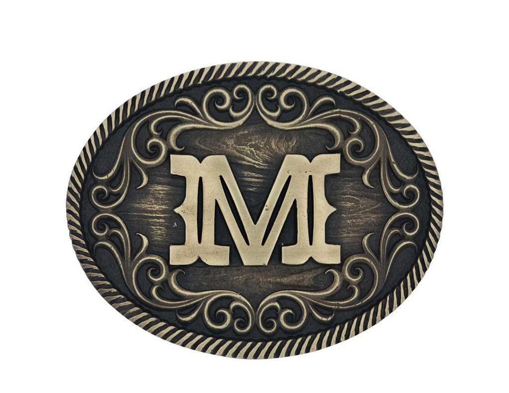 Montana Silversmiths Unisex Filigree Initial G Belt Buckle Bronze One Size