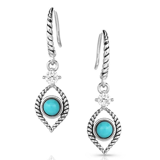 Montana Silversmiths Western Lifestyle Turquoise Dangle Earrings (Ideal Brilliance)