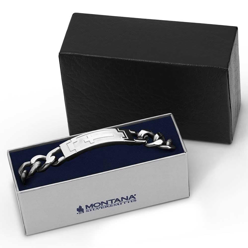 Montana Silversmiths Devoted Faith Cross Cuban Link Men's Bracelet