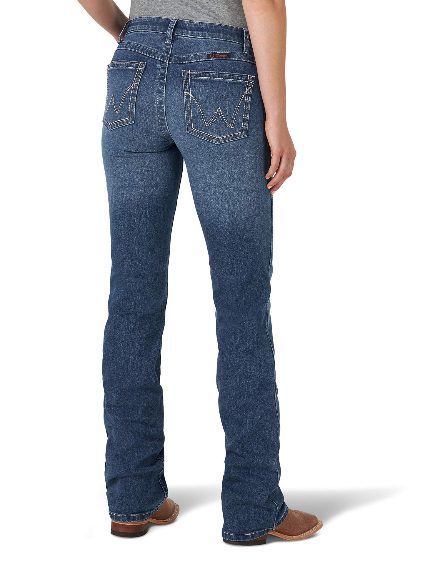 Wrangler Women's Q-Baby Mid Rise Boot Cut Ultimate Riding Jean