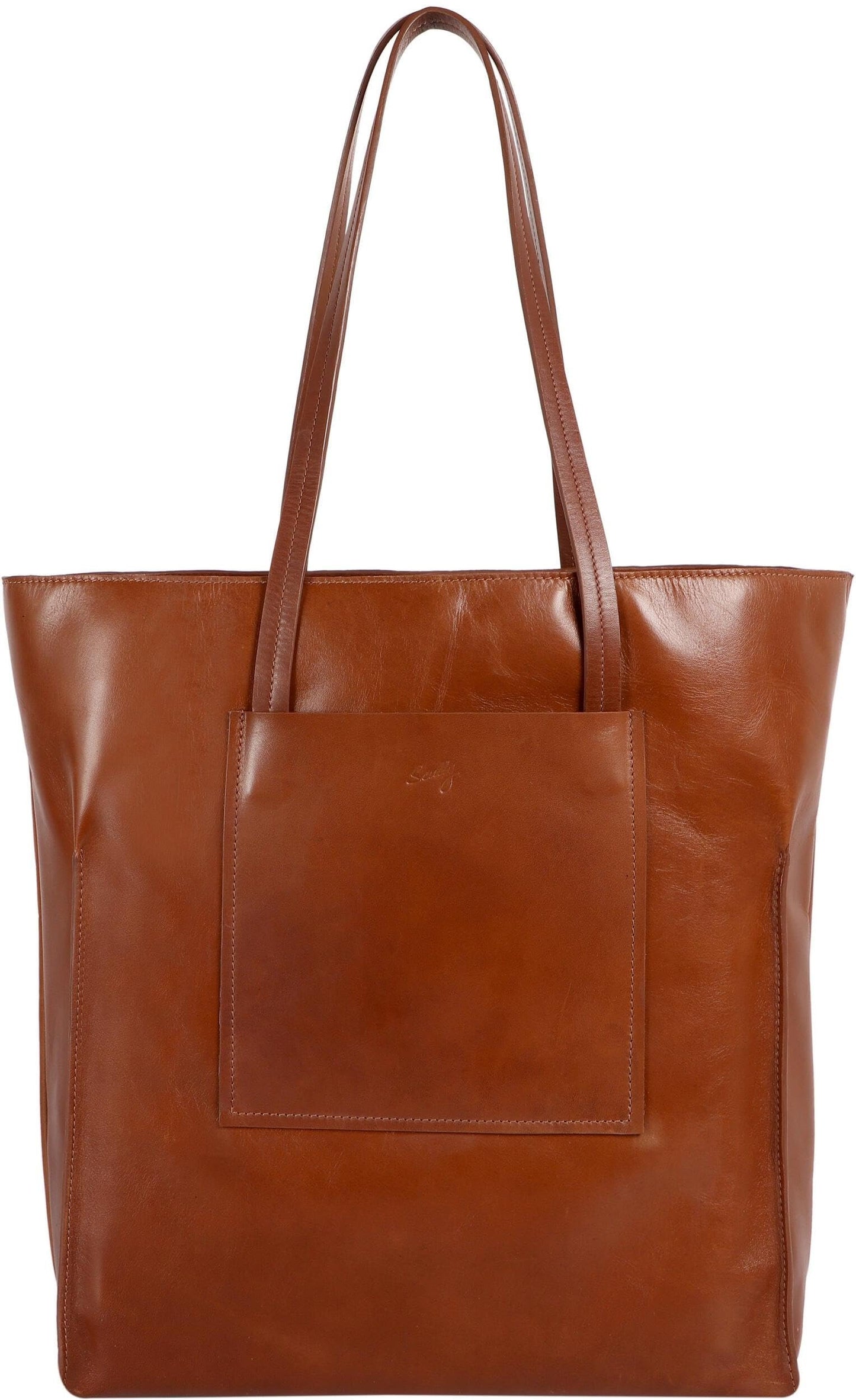 Scully Italia Tiffany Leather Tote Bag - Mahogany