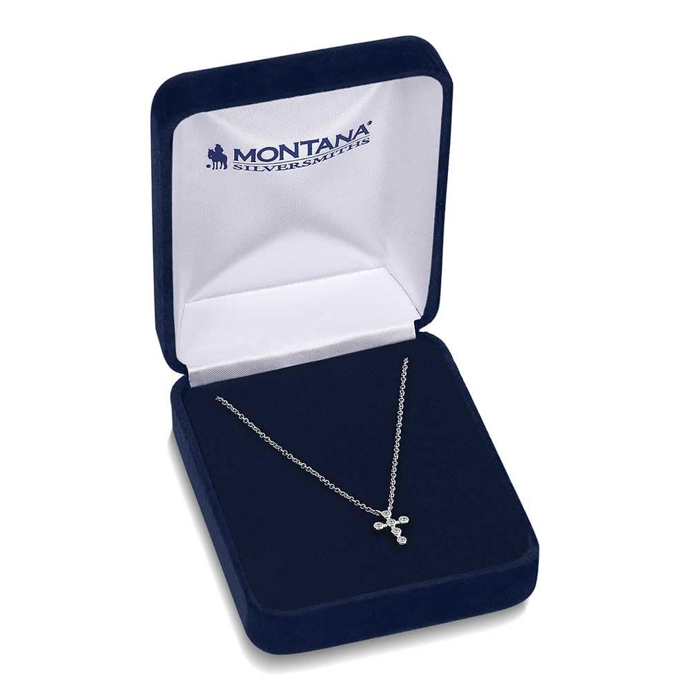 Crystal Montana Silversmiths Simple Belief Cross Necklace
