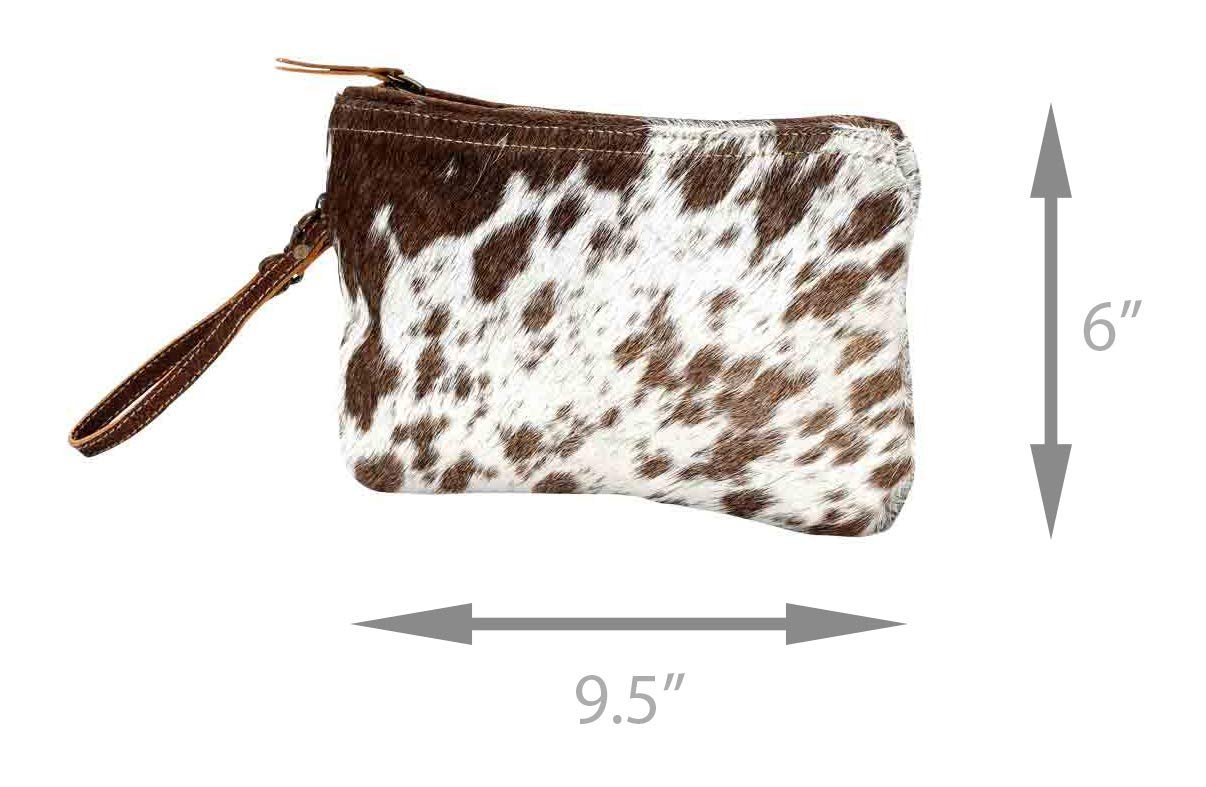 Myra Bag Women's Hair-On Hide Small Pouch Wristlet One Size