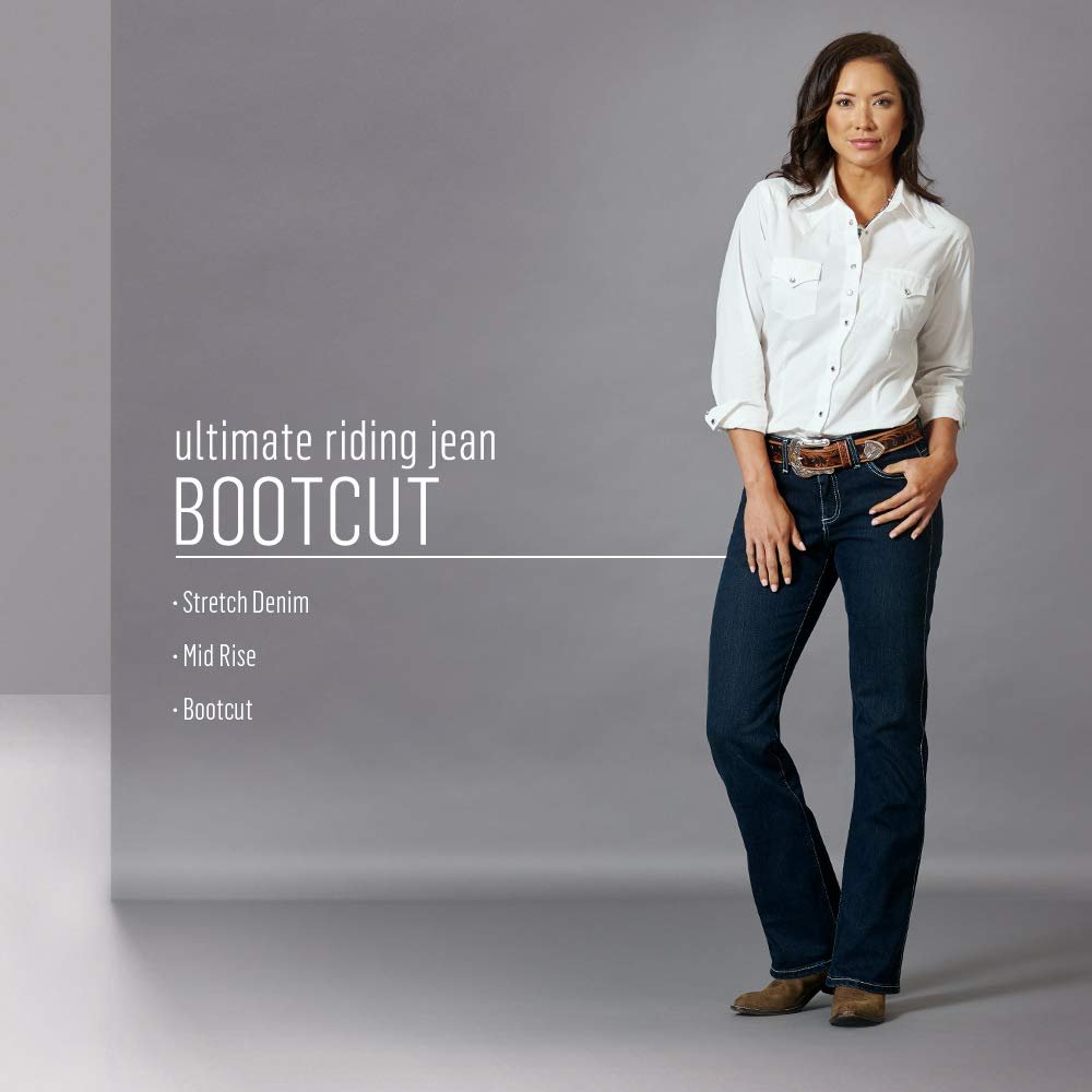 Wrangler Women's Q-Baby Mid Rise Boot Cut Ultimate Riding Jean
