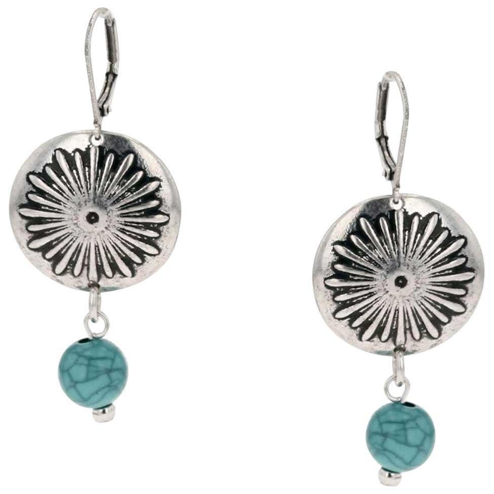 Montana Silversmiths Sunburst Turquoise Attitude Earrings - AER5748