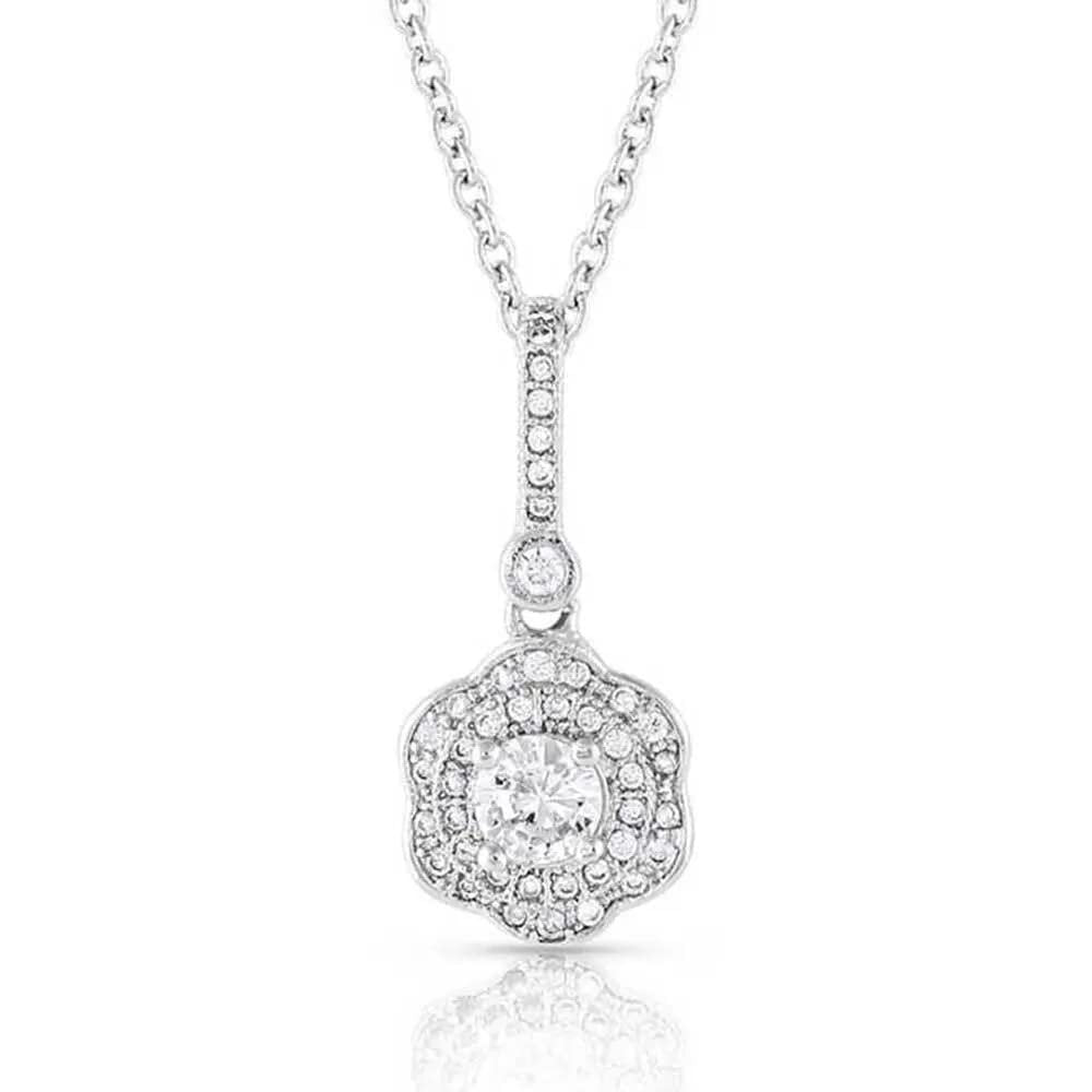 Montana Silversmiths Western Inspired Crystal Necklace (Petals in the Moonlight Crystal)
