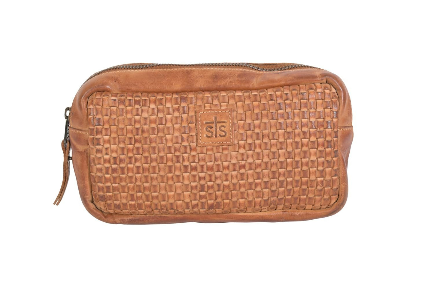 StS Ranchwear Western Cosmetic Bag Womens Zipper Woven Tan STS32307