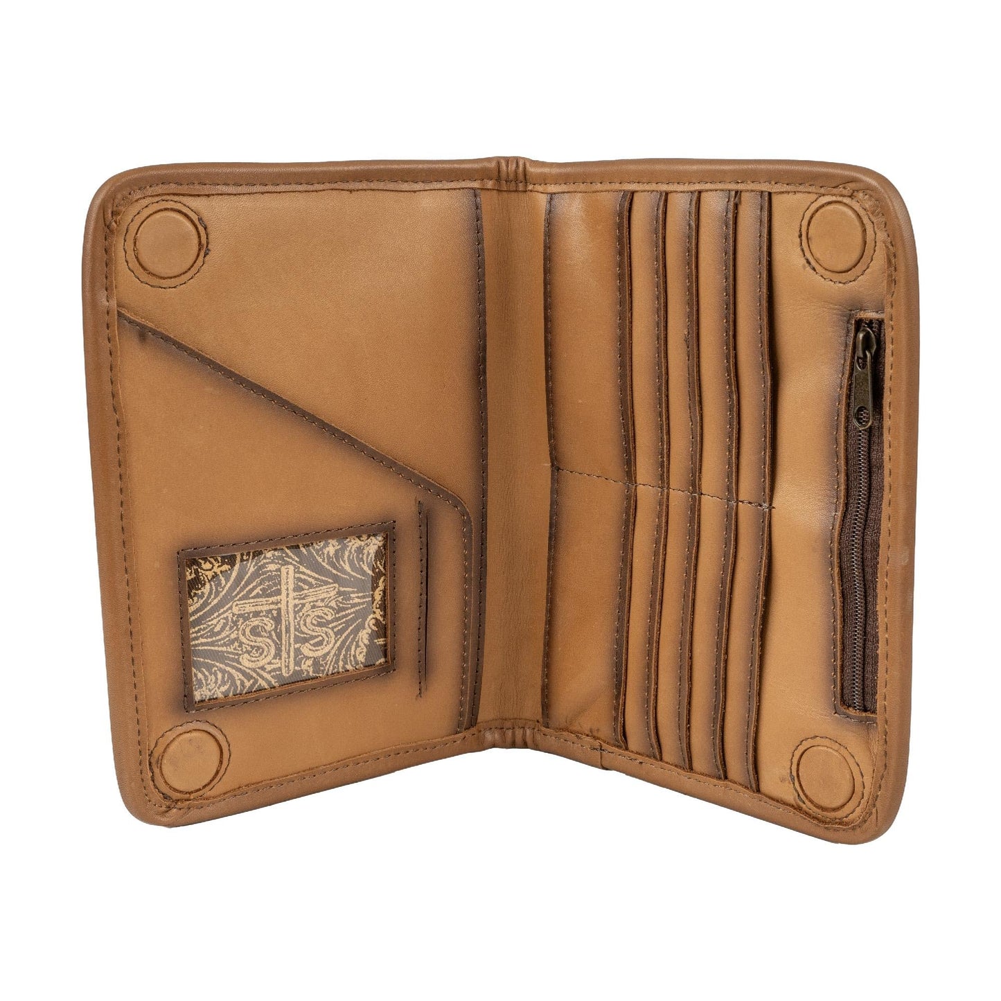 STS Ranchwear Women's Chaynee Valley Serape Magnetic Wallet Leather Bifold Closure Multiple Card Western Style, Multi
