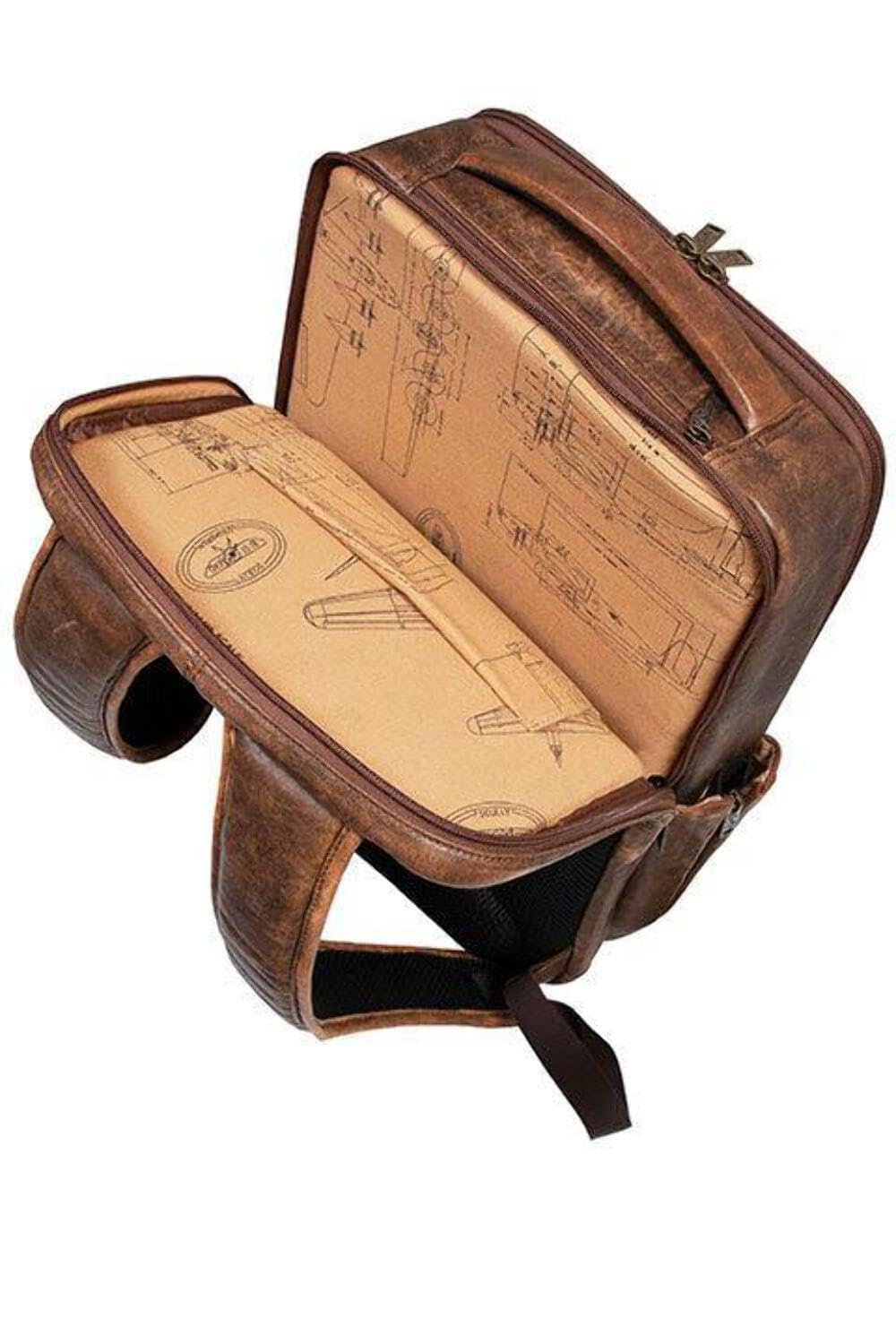 Scully Unisex Leather Front Flap Backpack