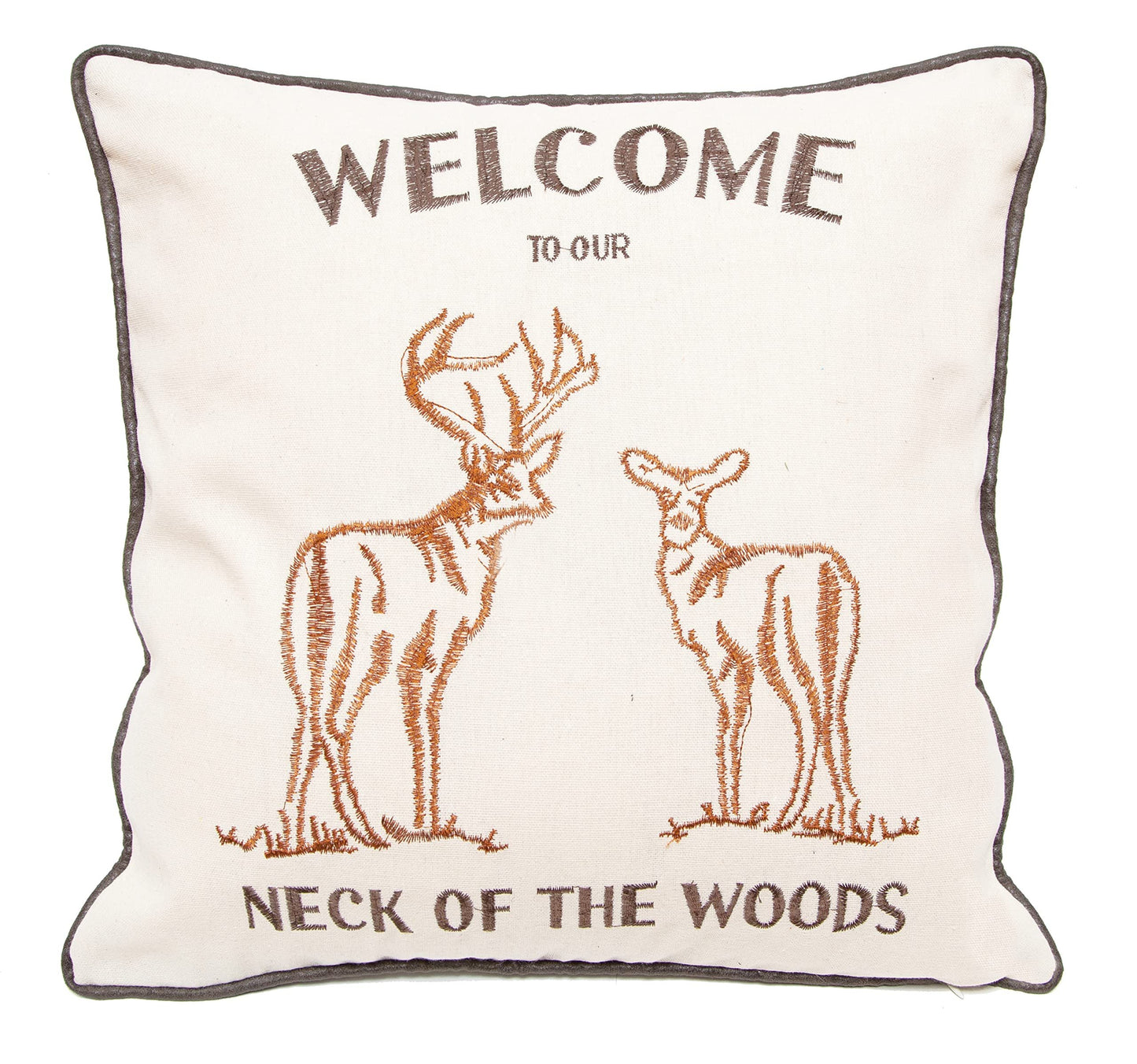 Our Neck of The Woods Rustic Throw Pillow