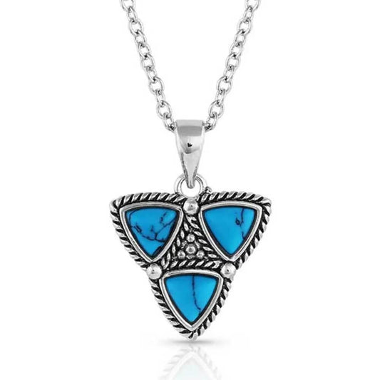 Montana Silversmiths Western Lifestyle Turquoise Necklace (Trilogy Trillion Turquoise)