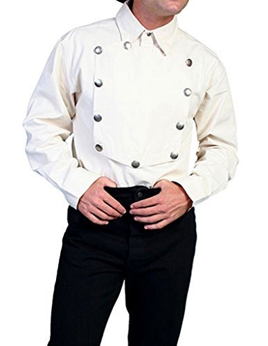 Scully Men's Rangewear Long Sleeve Bib Shirt - Natural