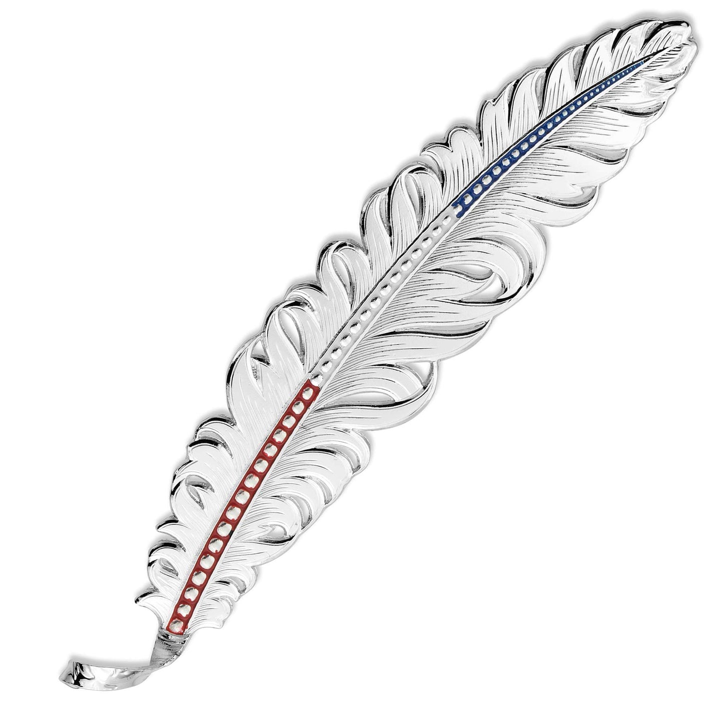 Montana Silversmiths Hand Painted Hat Feather (Red, White, Blue)
