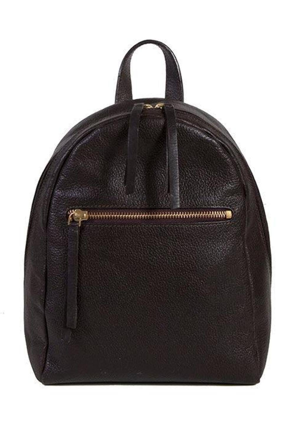 Scully Compact Glazed Calf Leather Backpack
