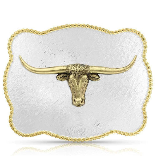 Montana Silversmiths Western Lifestyle Texas/Longhorn Made in the USA Buckle (Sunset Waters Longhorn)