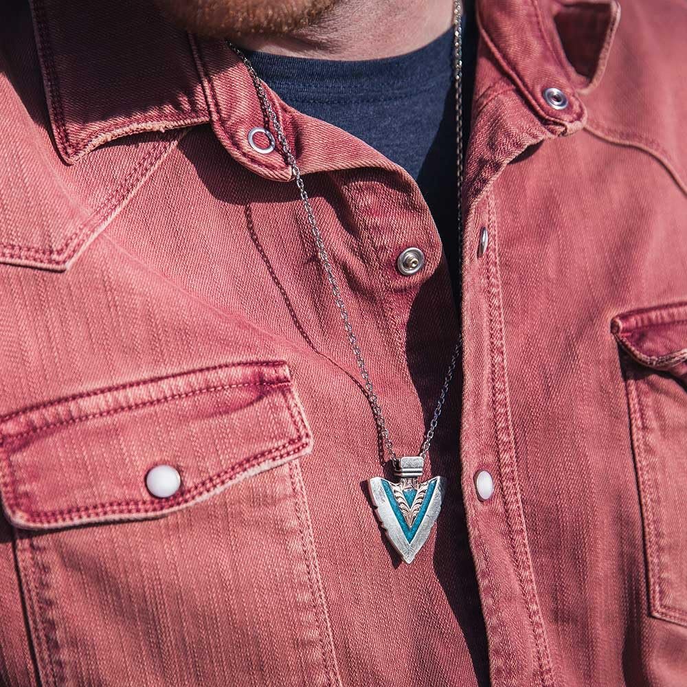 Montana Silversmiths Inner Light Turquoise Arrowhead Necklace