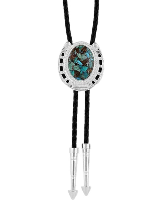 Montana Silversmiths Women's The Pioneer's Turquoise Bolo Tie Silver