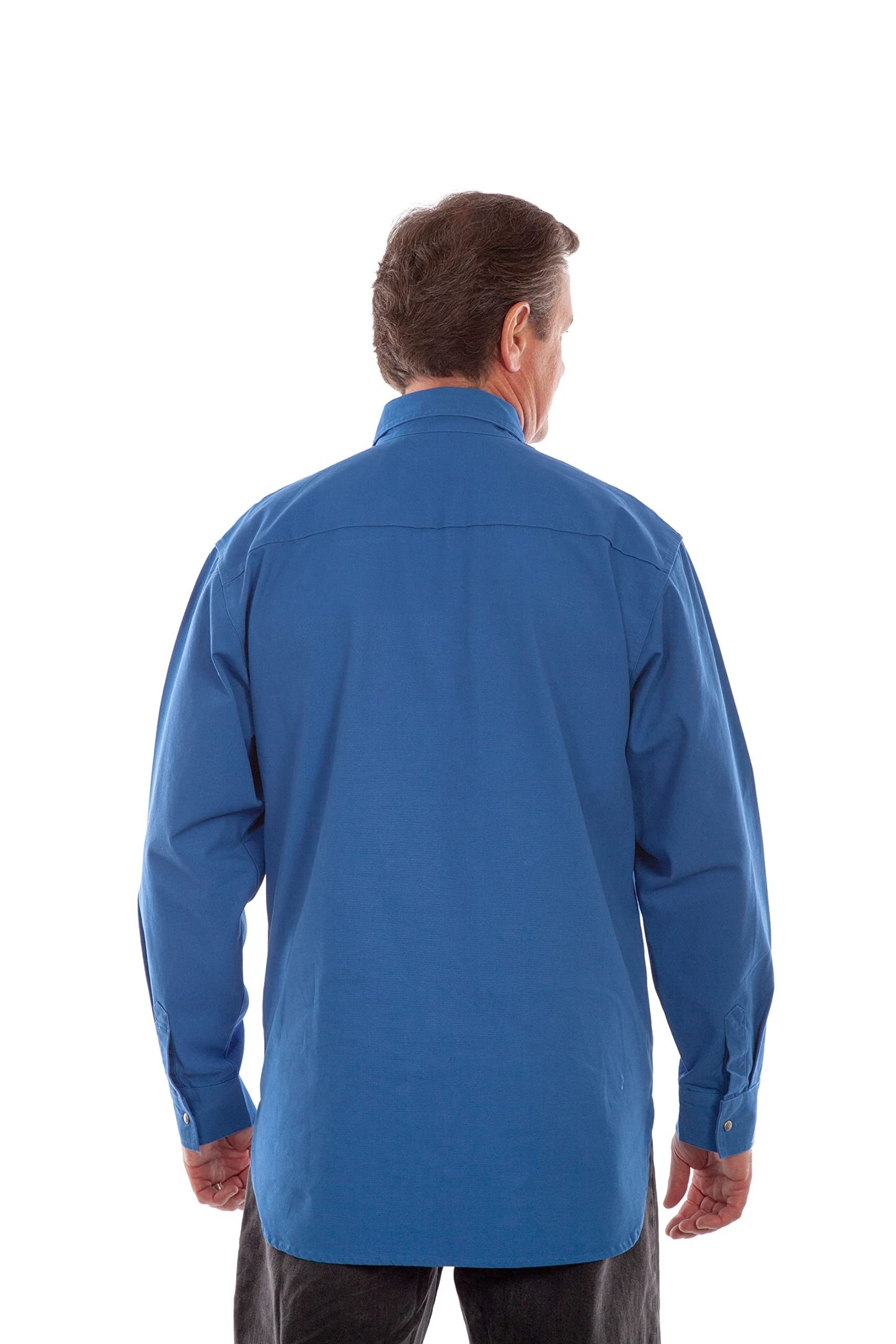 Scully Men's Rangewear Long Sleeve Bib Shirt - Royal