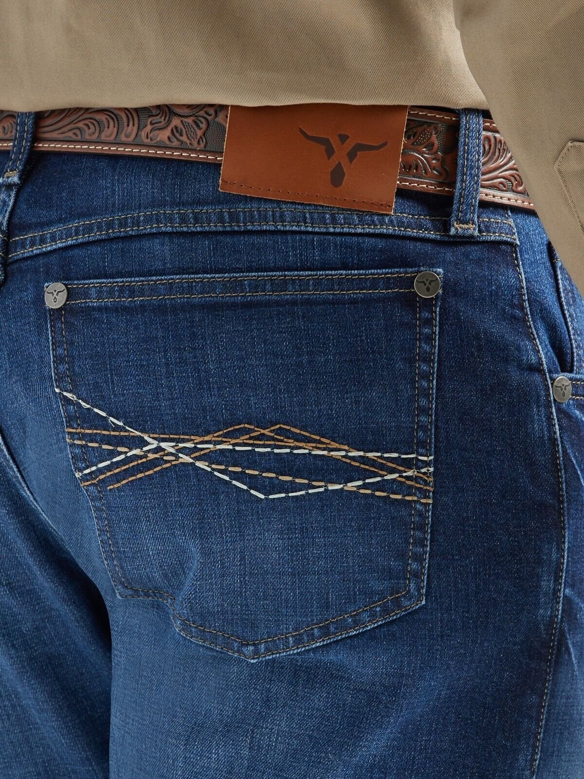 Wrangler Men's 20X 42 Vintage Boot Cut Jean Comfort Bottoms Blue Pants Denim New
