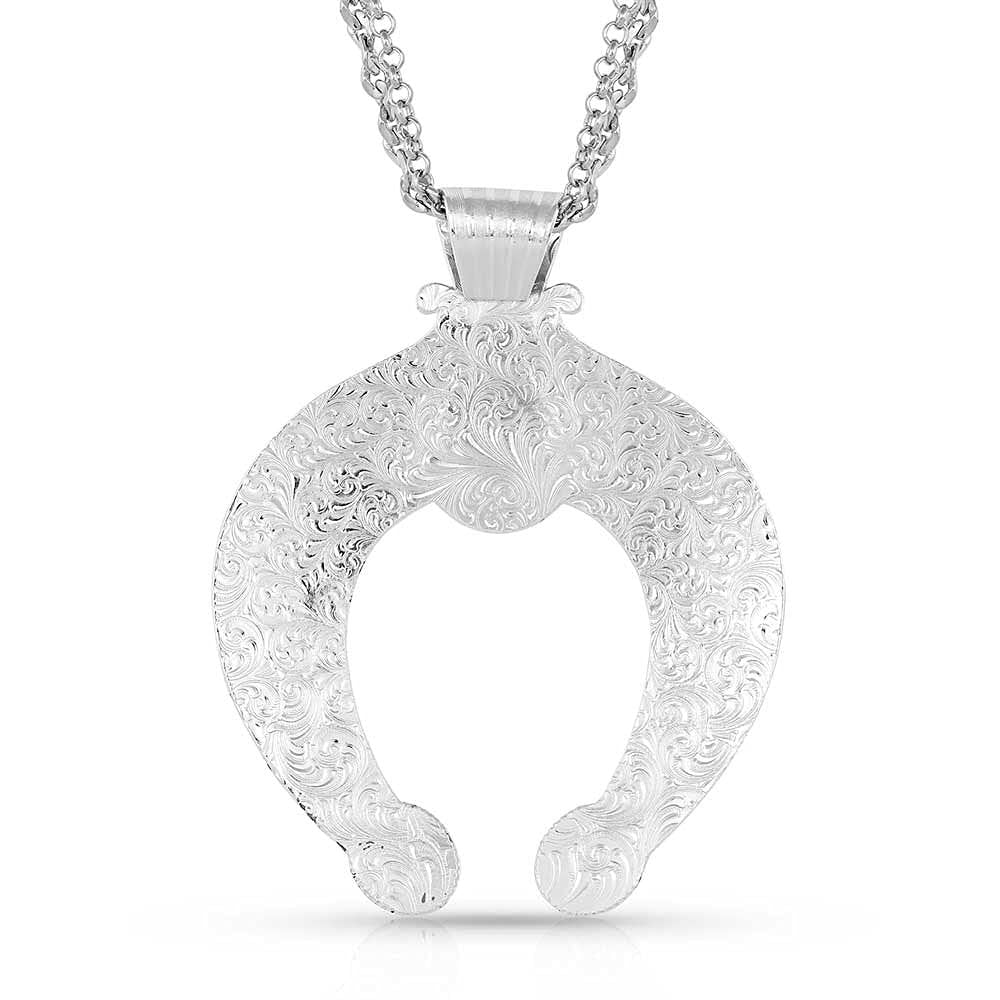 Montana Silversmiths Women's Romancing The Stone Squash Blossom Necklace Silver One Size