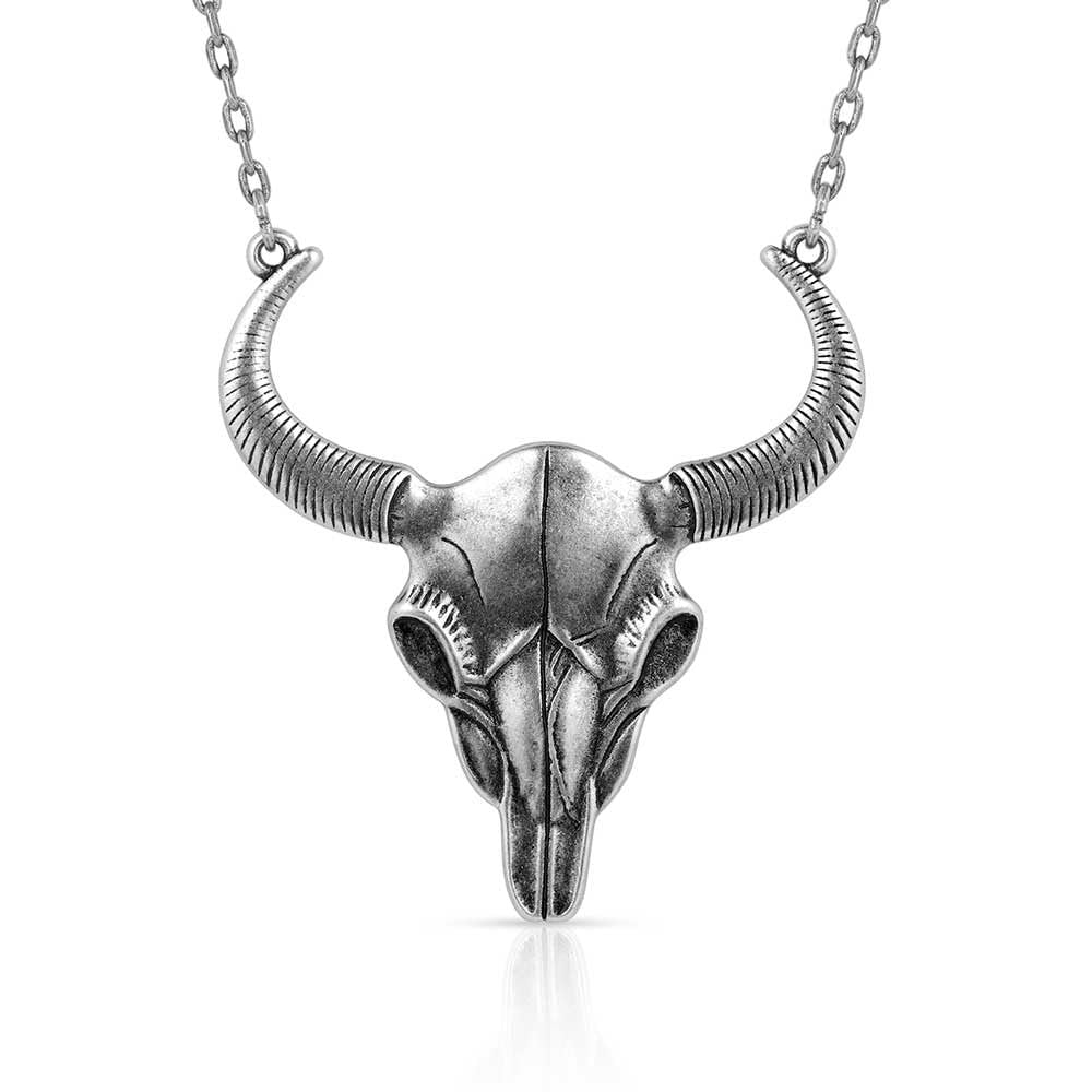 Montana Silversmiths Buffalo Skull Pendant Necklace - NC5790