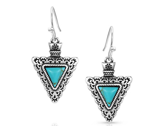 Montana Silversmiths Western Lifestyle Turquoise Dangle Earrings (Established Strength)