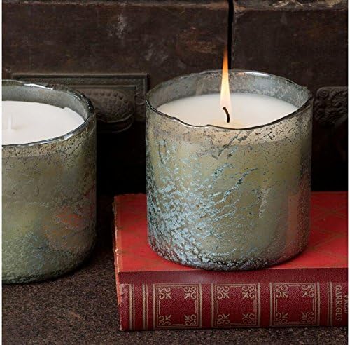 Himalayan Trading Post Handblown Moss Green Glass Artisan 13oz Tumbler Candle