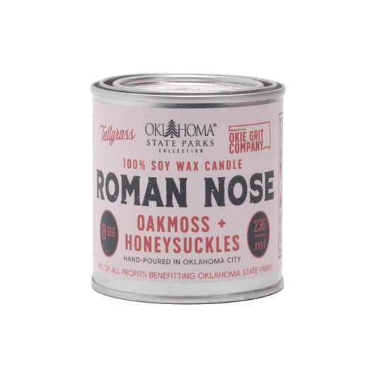 Roman Nose: Oakmoss + Honeysuckle Soy Wax Candle