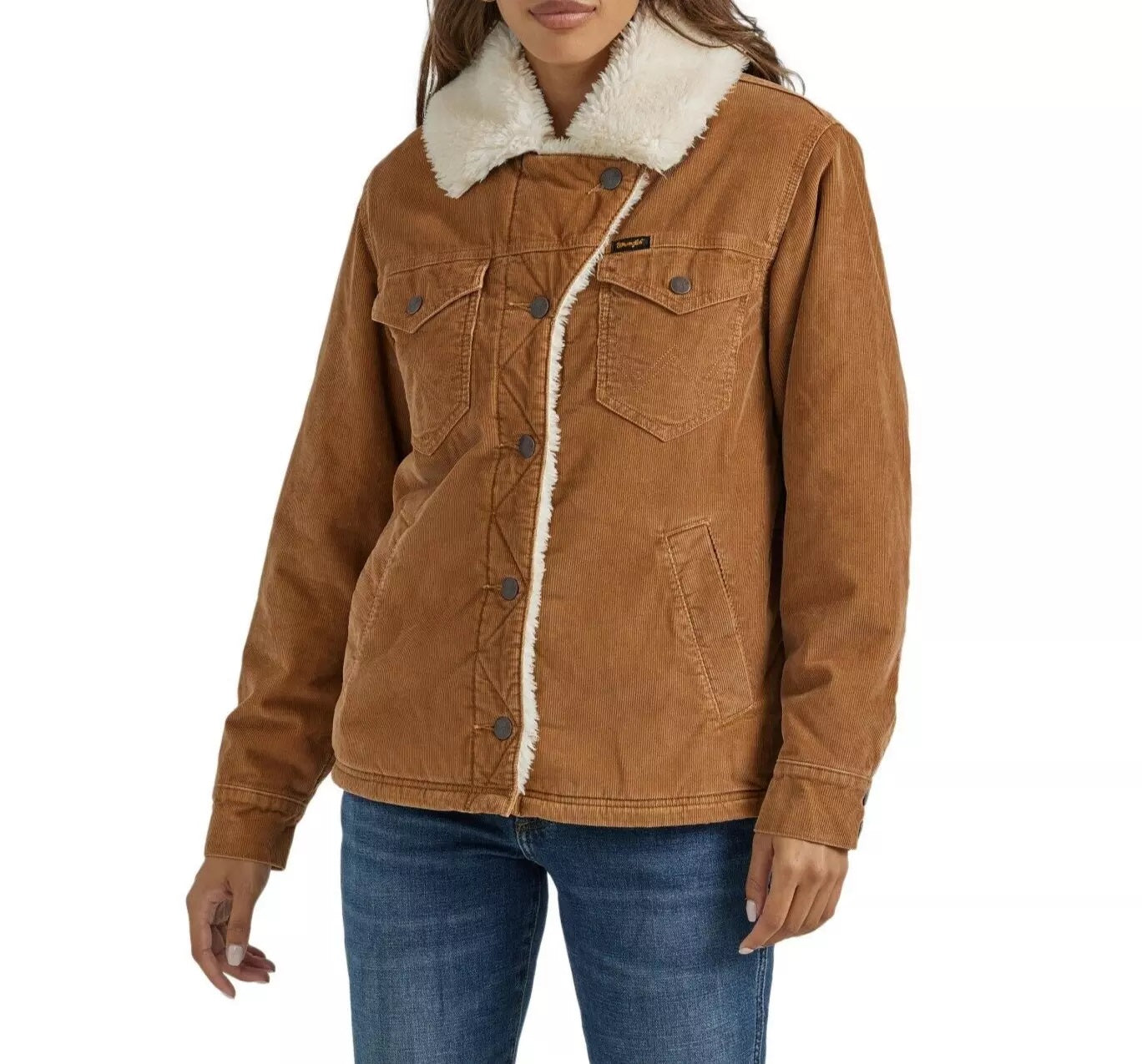Wrangler Women's Tan Retro Sherpa Lined Jacket