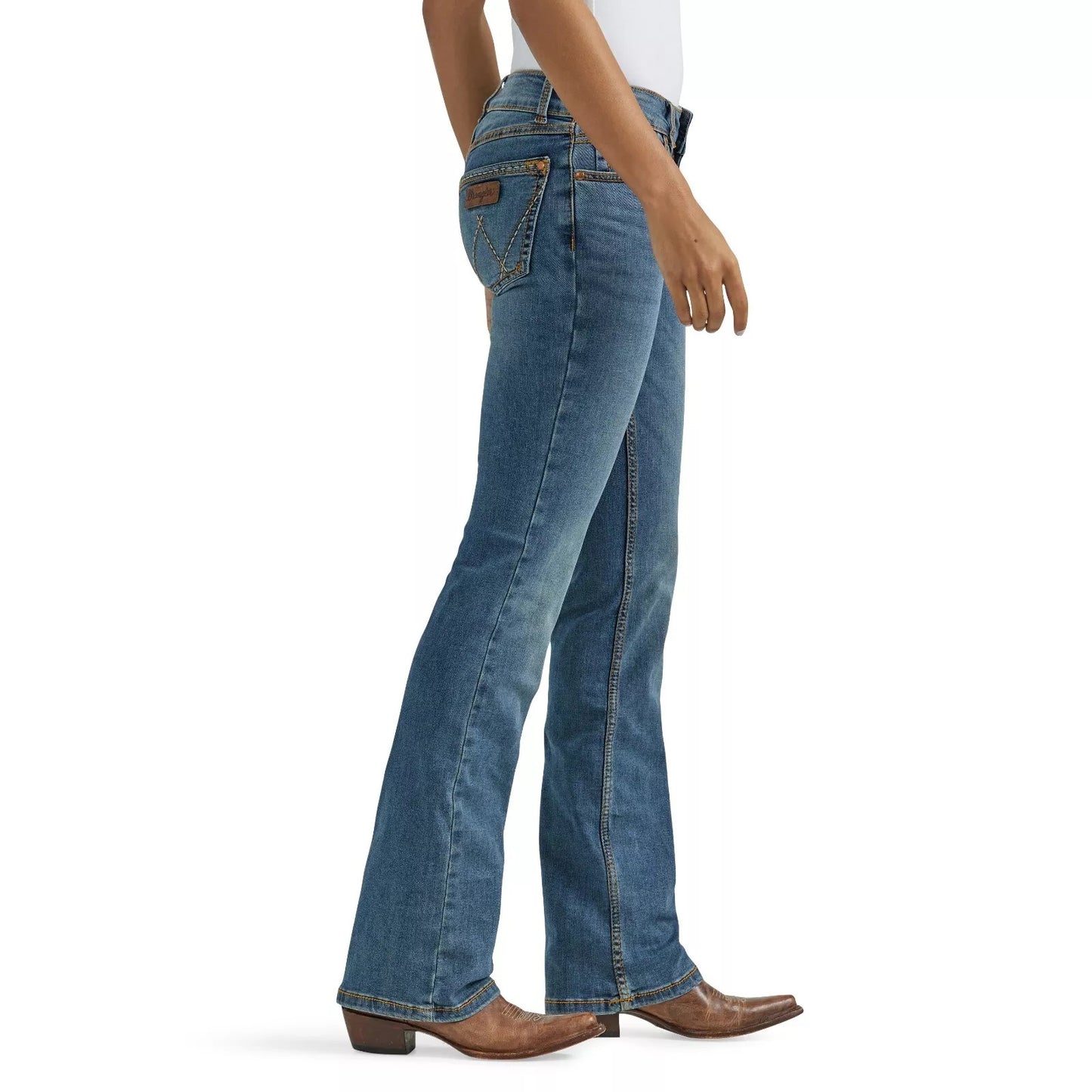 Wrangler Women's Retro Mae Mid Rise Stretch Boot Cut Jean - Comfort Wash
