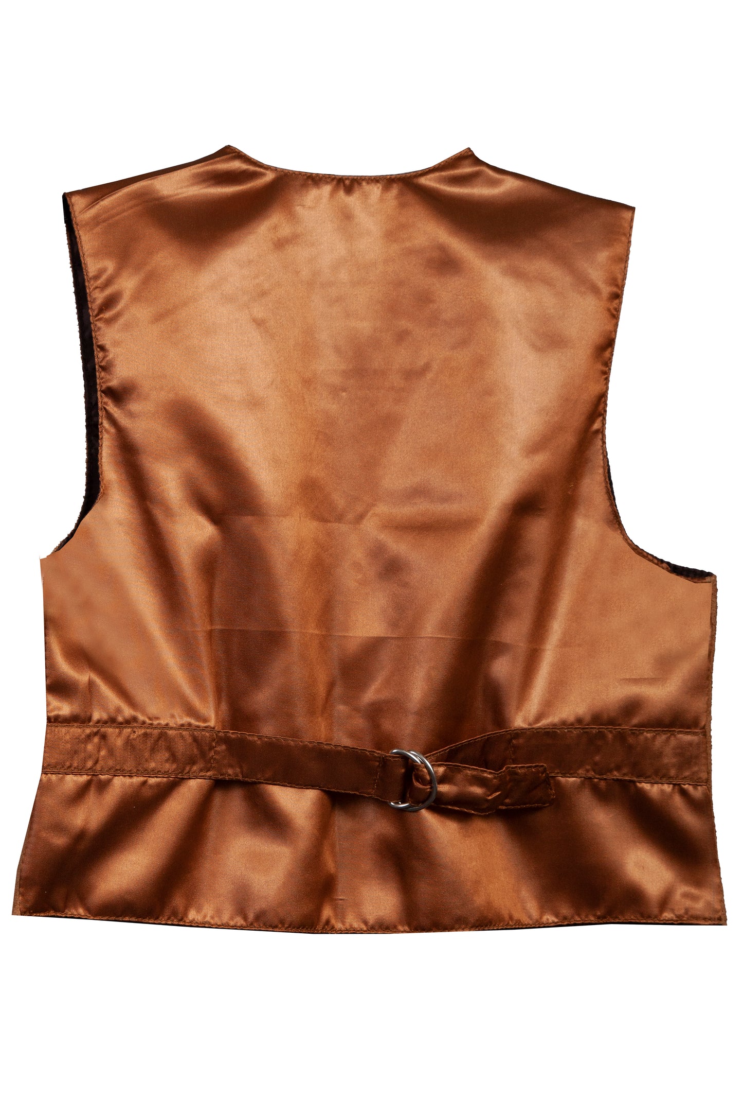 Boy standing in in brown vest