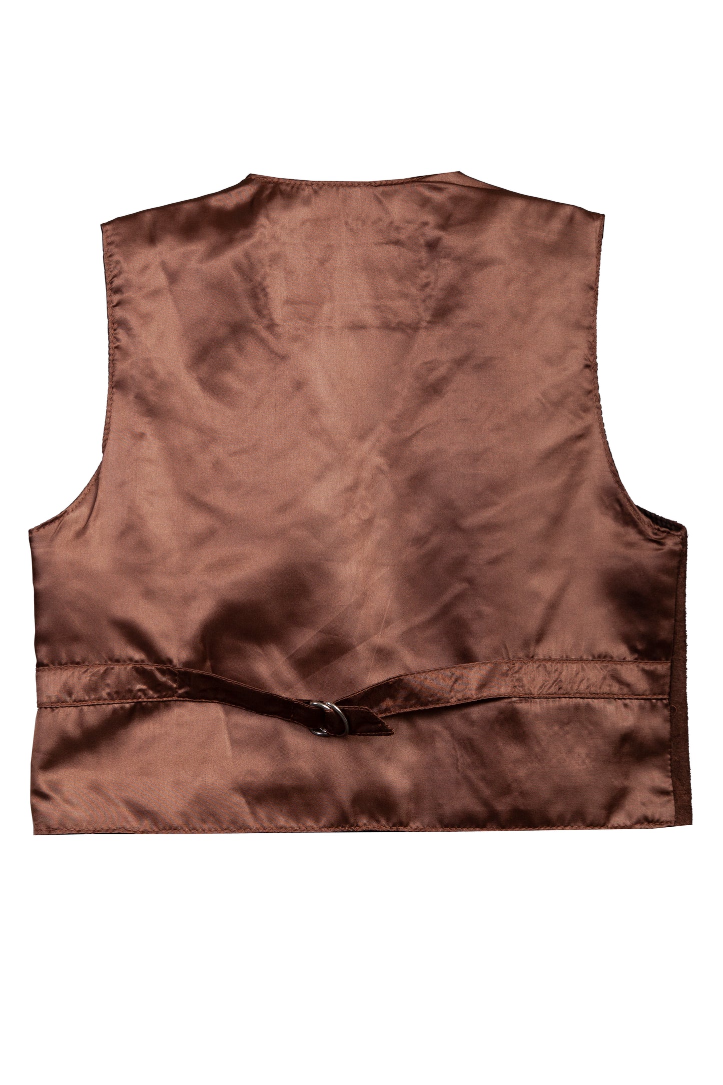 Boy standing in in brown vest