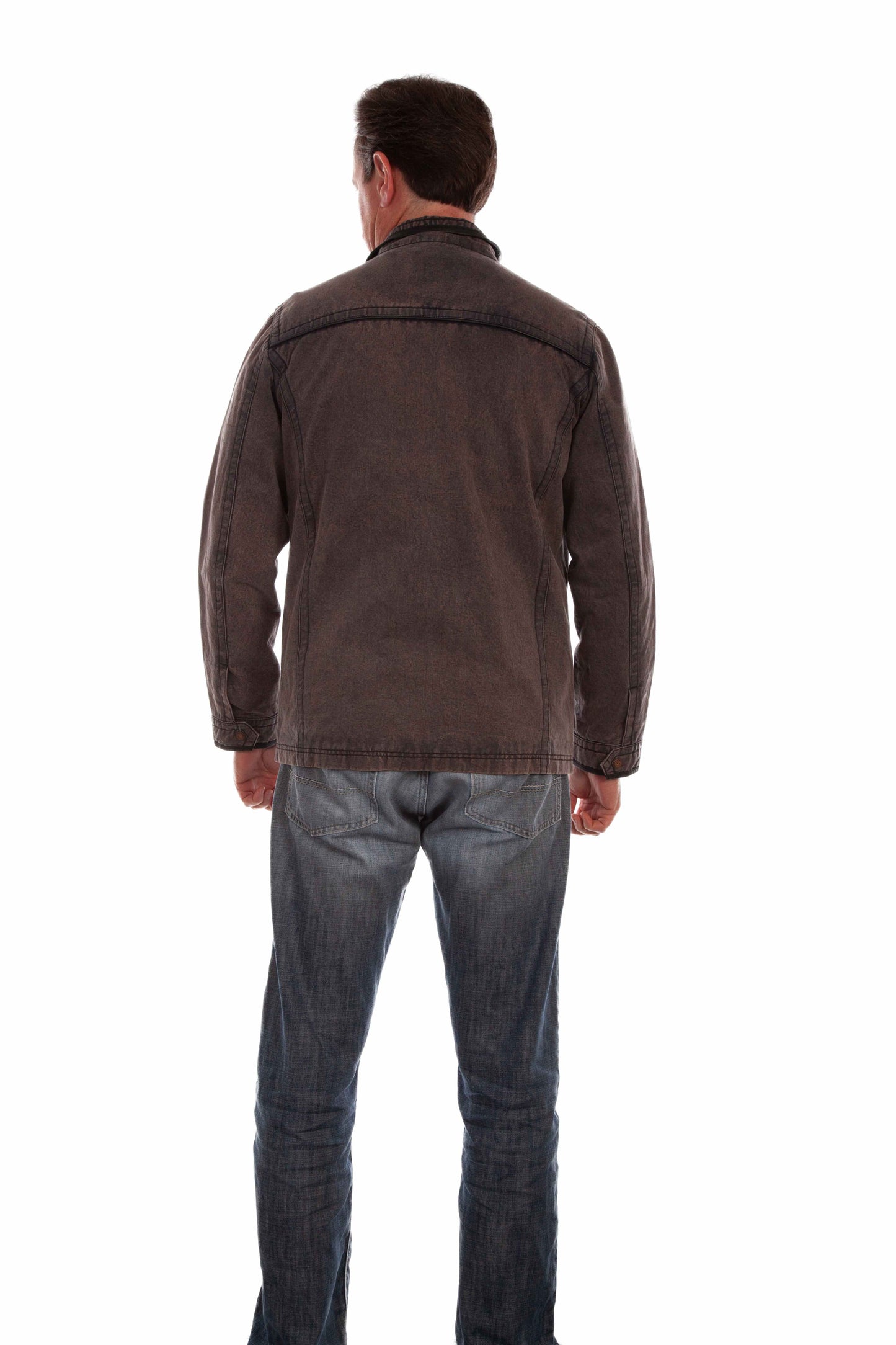 Scully Western Men's Zip Lightweight Pockets Jacket in Black
