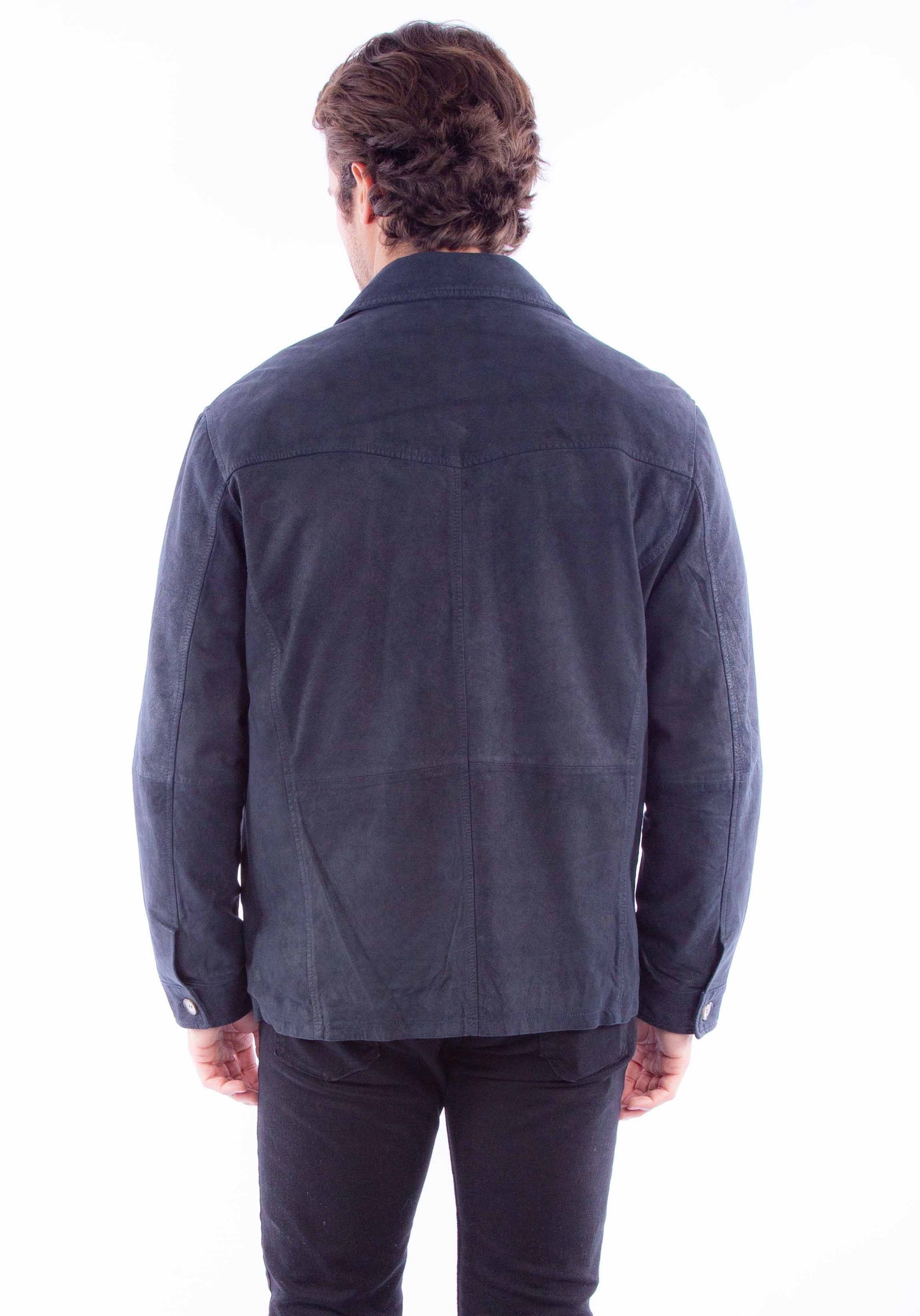 Scully Western Men's Button Front Yokes Jacket in Navy