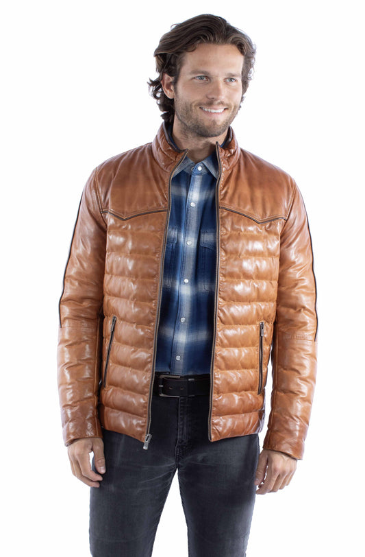 Scully Men's Colorin Cognac Soft Lamb Jacket
