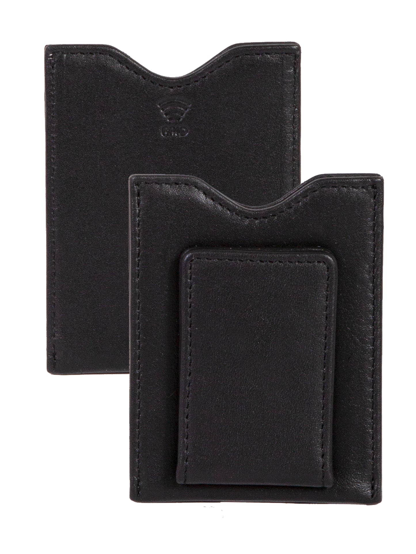 Scully Men's Accessories Soft Plonge Leather Magnetic Money Clip in Black