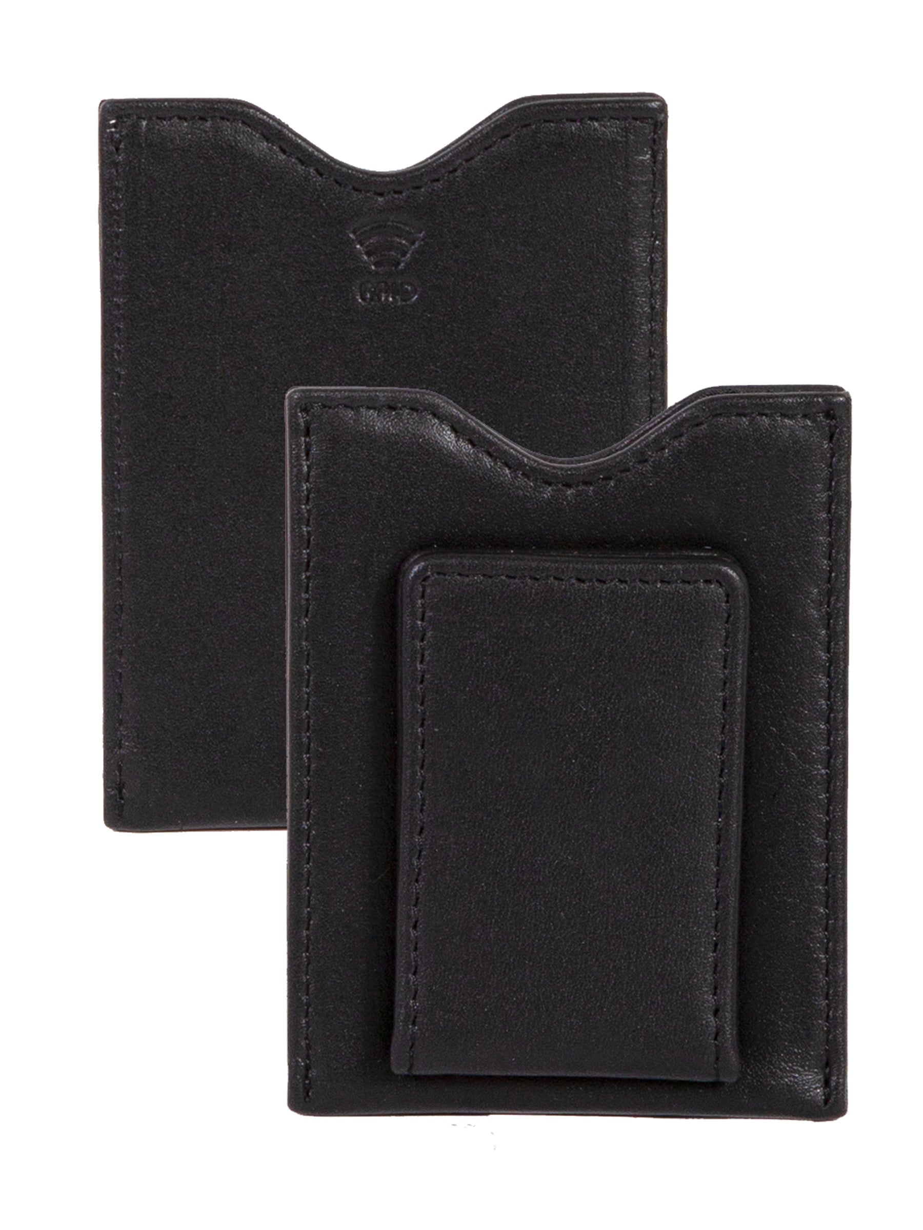 Scully Men's Accessories Soft Plonge Leather Magnetic Money Clip in Black