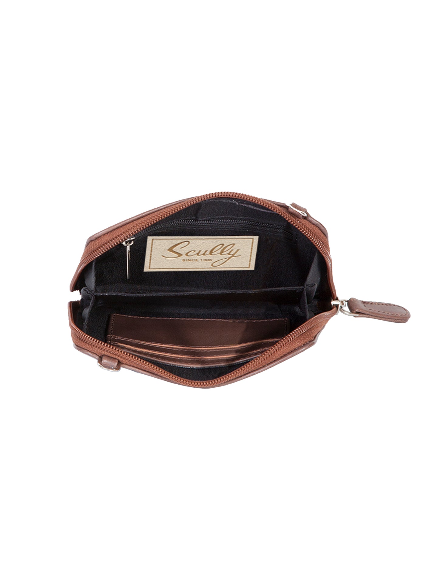 Scully Men's Addison Stadium Crossbody Brown in Chocolate
