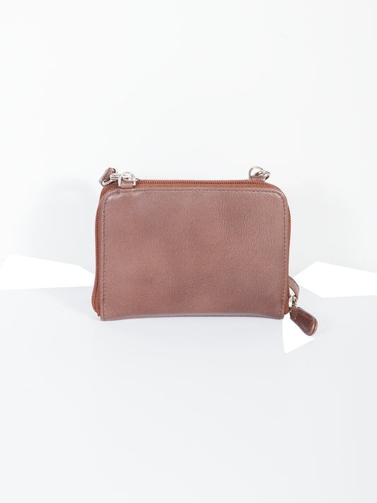 Scully Men's Addison Stadium Crossbody Brown in Chocolate