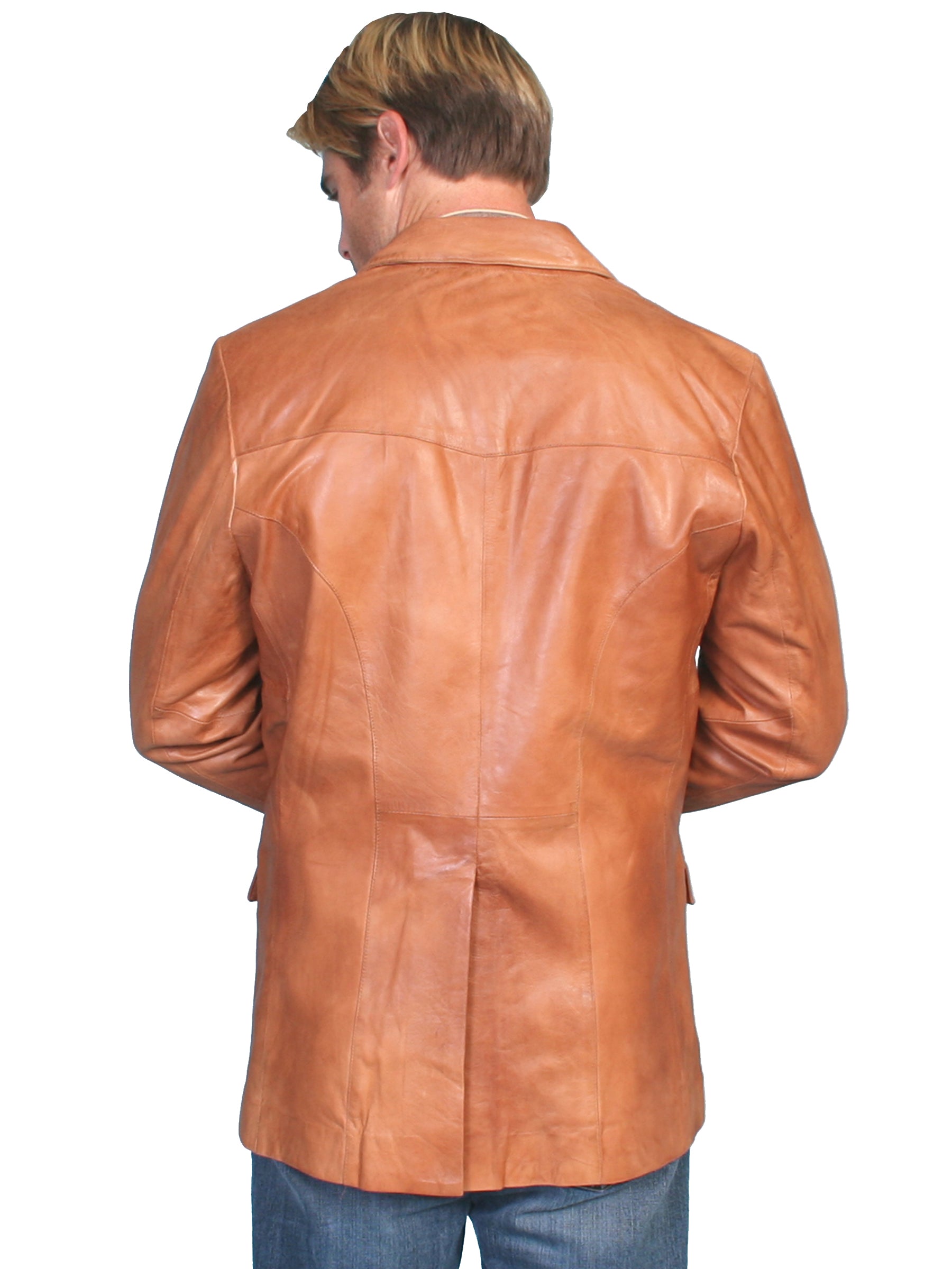 Scully Western Men's Leather Lambskin Blazer in Ranch Tan